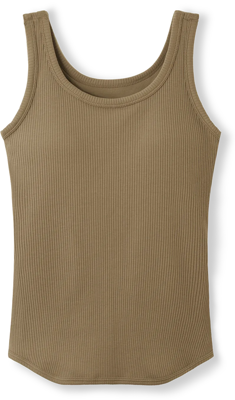 リブタンクトップ