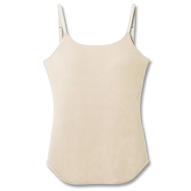 カップイン リブUバックキャミソール アイボリー