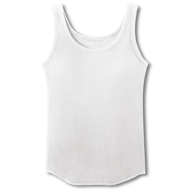 カップイン リブタンクトップ ホワイト